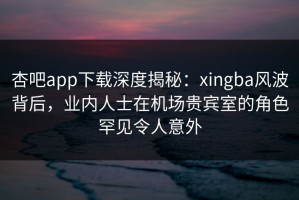杏吧app下载深度揭秘：xingba风波背后，业内人士在机场贵宾室的角色罕见令人意外