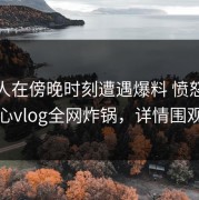 神秘人在傍晚时刻遭遇爆料 愤怒，糖心vlog全网炸锅，详情围观